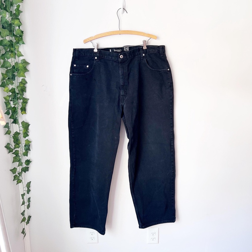 SIZE 42 x 31 Vintage 90s Levis Silver Tab Baggy Jeans in Black